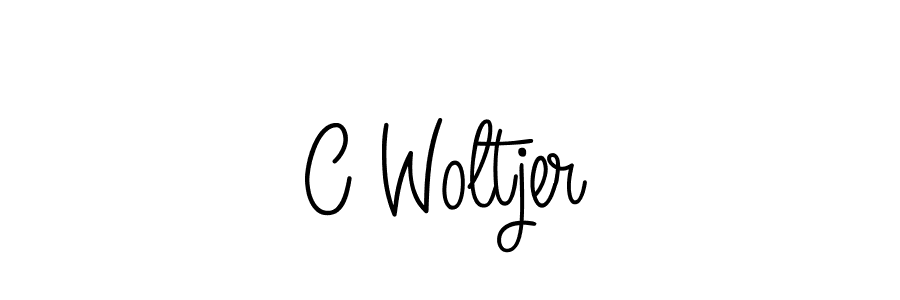 You should practise on your own different ways (Angelique-Rose-font-FFP) to write your name (C Woltjer) in signature. don't let someone else do it for you. C Woltjer signature style 5 images and pictures png