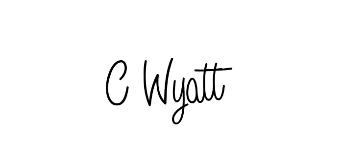 Create a beautiful signature design for name C Wyatt. With this signature (Angelique-Rose-font-FFP) fonts, you can make a handwritten signature for free. C Wyatt signature style 5 images and pictures png