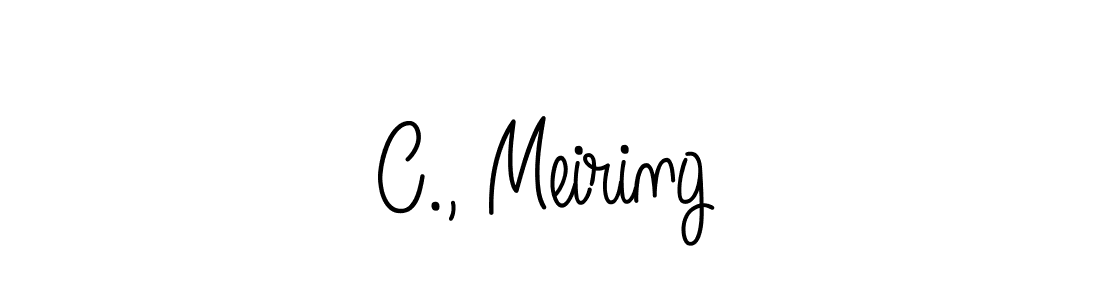 Make a beautiful signature design for name C., Meiring. With this signature (Angelique-Rose-font-FFP) style, you can create a handwritten signature for free. C., Meiring signature style 5 images and pictures png