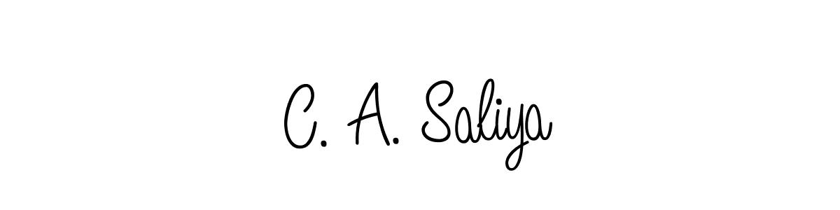 Once you've used our free online signature maker to create your best signature Angelique-Rose-font-FFP style, it's time to enjoy all of the benefits that C. A. Saliya name signing documents. C. A. Saliya signature style 5 images and pictures png