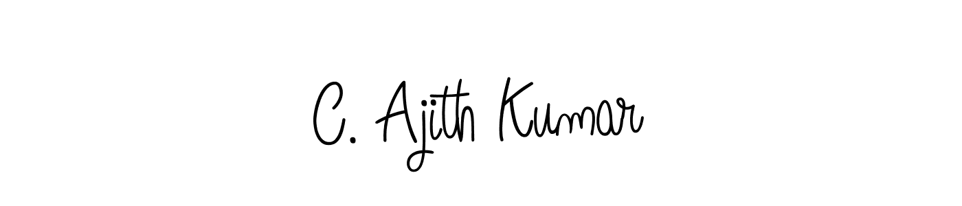 Use a signature maker to create a handwritten signature online. With this signature software, you can design (Angelique-Rose-font-FFP) your own signature for name C. Ajith Kumar. C. Ajith Kumar signature style 5 images and pictures png