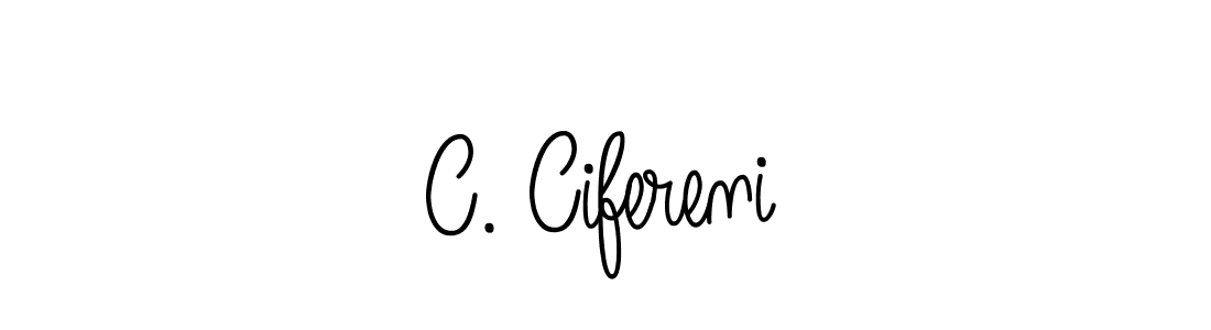 Make a beautiful signature design for name C. Cifereni. With this signature (Angelique-Rose-font-FFP) style, you can create a handwritten signature for free. C. Cifereni signature style 5 images and pictures png