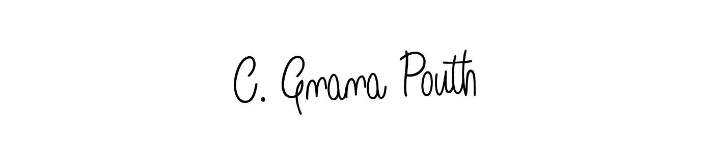 Use a signature maker to create a handwritten signature online. With this signature software, you can design (Angelique-Rose-font-FFP) your own signature for name C. Gnana Pouth. C. Gnana Pouth signature style 5 images and pictures png