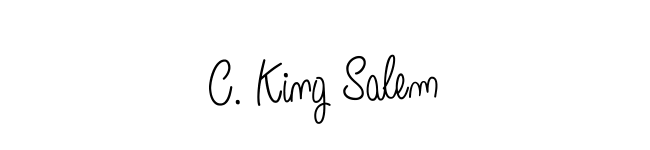 You should practise on your own different ways (Angelique-Rose-font-FFP) to write your name (C. King Salem) in signature. don't let someone else do it for you. C. King Salem signature style 5 images and pictures png