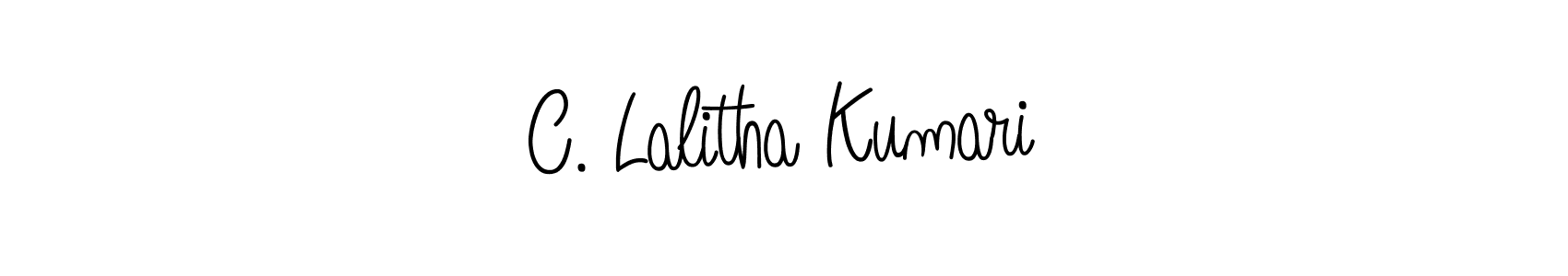 How to make C. Lalitha Kumari name signature. Use Angelique-Rose-font-FFP style for creating short signs online. This is the latest handwritten sign. C. Lalitha Kumari signature style 5 images and pictures png