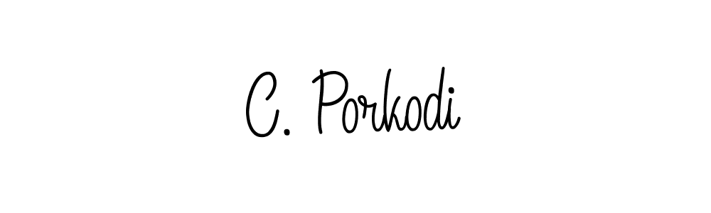 Design your own signature with our free online signature maker. With this signature software, you can create a handwritten (Angelique-Rose-font-FFP) signature for name C. Porkodi. C. Porkodi signature style 5 images and pictures png