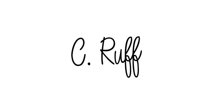 if you are searching for the best signature style for your name C. Ruff. so please give up your signature search. here we have designed multiple signature styles  using Angelique-Rose-font-FFP. C. Ruff signature style 5 images and pictures png