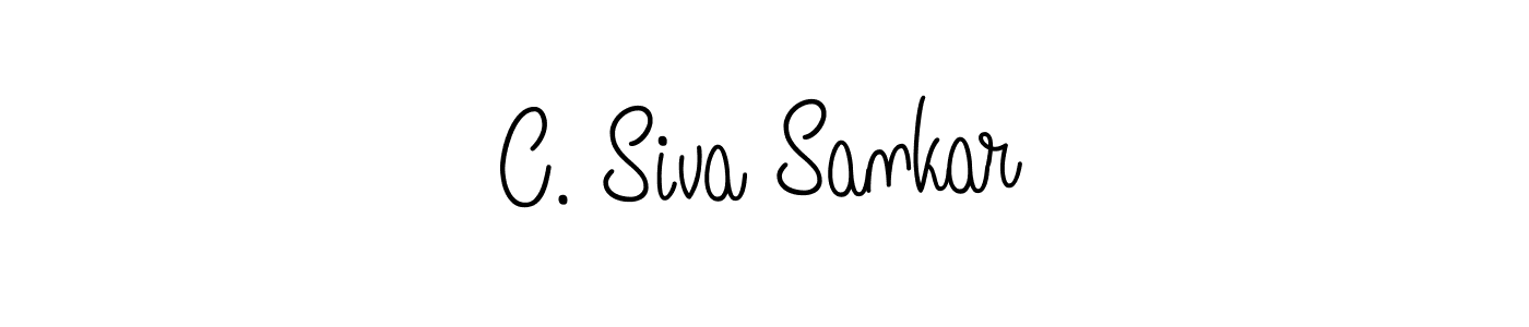 You should practise on your own different ways (Angelique-Rose-font-FFP) to write your name (C. Siva Sankar) in signature. don't let someone else do it for you. C. Siva Sankar signature style 5 images and pictures png