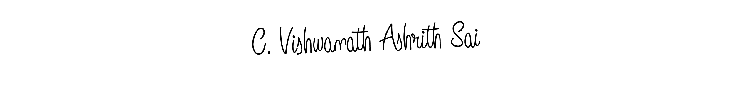 How to make C. Vishwanath Ashrith Sai name signature. Use Angelique-Rose-font-FFP style for creating short signs online. This is the latest handwritten sign. C. Vishwanath Ashrith Sai signature style 5 images and pictures png