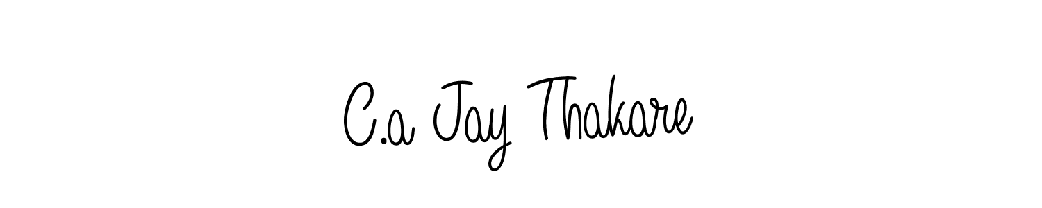 Use a signature maker to create a handwritten signature online. With this signature software, you can design (Angelique-Rose-font-FFP) your own signature for name C.a Jay Thakare. C.a Jay Thakare signature style 5 images and pictures png