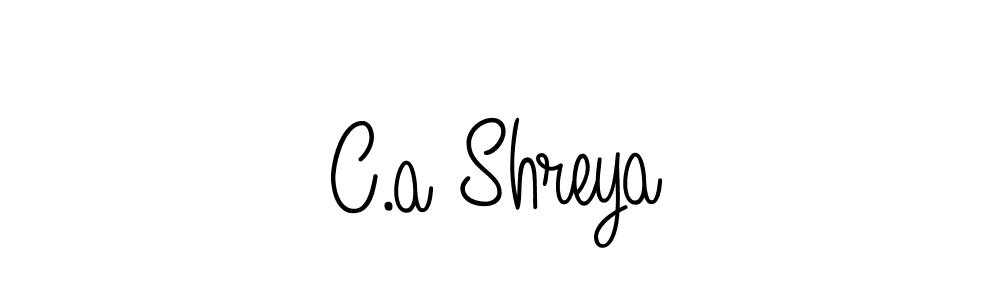 You should practise on your own different ways (Angelique-Rose-font-FFP) to write your name (C.a Shreya) in signature. don't let someone else do it for you. C.a Shreya signature style 5 images and pictures png