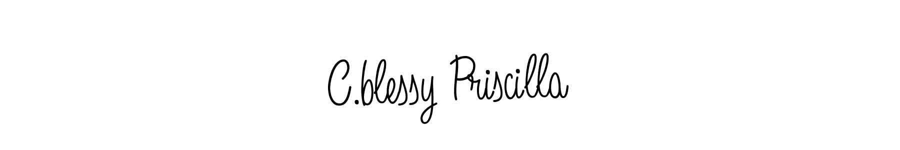 C.blessy Priscilla stylish signature style. Best Handwritten Sign (Angelique-Rose-font-FFP) for my name. Handwritten Signature Collection Ideas for my name C.blessy Priscilla. C.blessy Priscilla signature style 5 images and pictures png