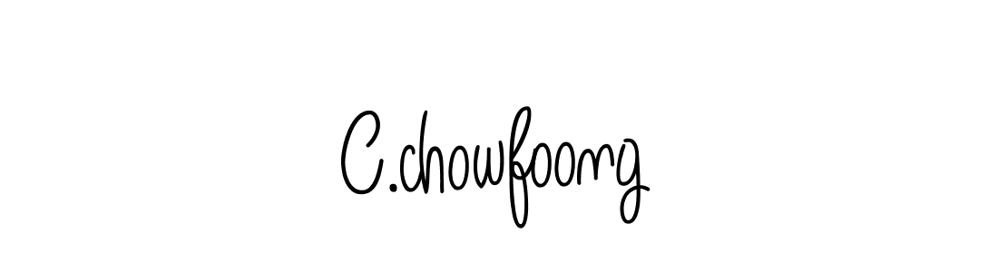 The best way (Angelique-Rose-font-FFP) to make a short signature is to pick only two or three words in your name. The name C.chowfoong include a total of six letters. For converting this name. C.chowfoong signature style 5 images and pictures png