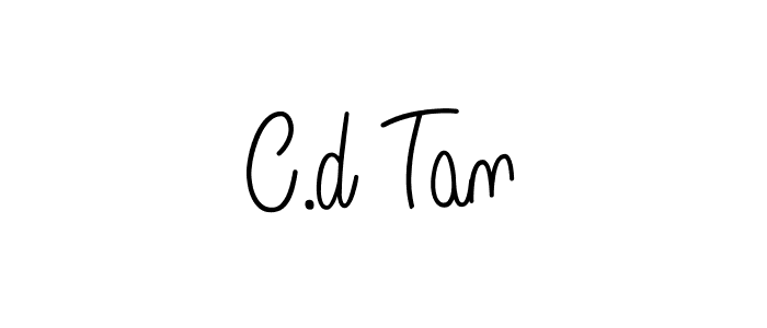 Design your own signature with our free online signature maker. With this signature software, you can create a handwritten (Angelique-Rose-font-FFP) signature for name C.d Tan. C.d Tan signature style 5 images and pictures png