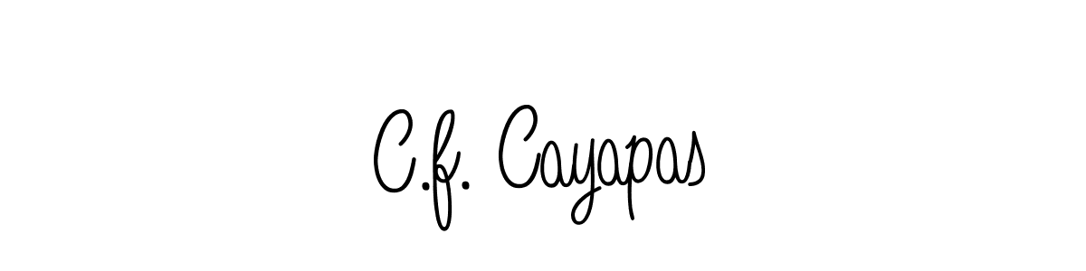 The best way (Angelique-Rose-font-FFP) to make a short signature is to pick only two or three words in your name. The name C.f. Cayapas include a total of six letters. For converting this name. C.f. Cayapas signature style 5 images and pictures png