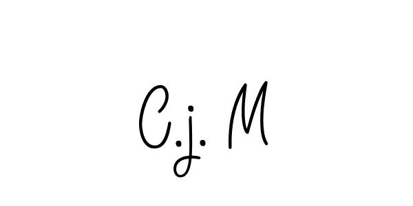 How to make C.j. M signature? Angelique-Rose-font-FFP is a professional autograph style. Create handwritten signature for C.j. M name. C.j. M signature style 5 images and pictures png