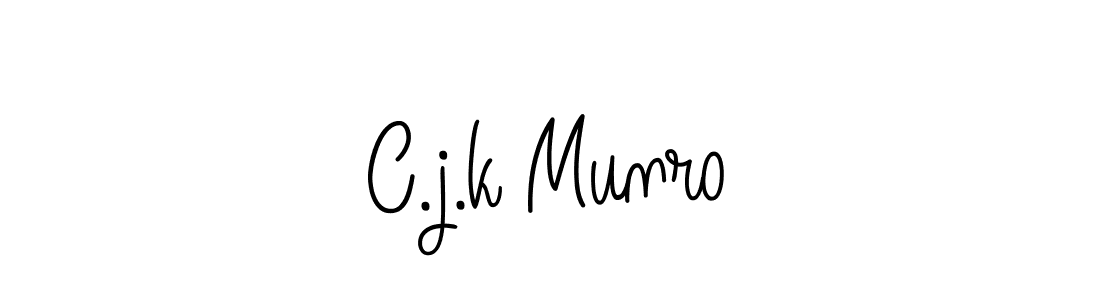 C.j.k Munro stylish signature style. Best Handwritten Sign (Angelique-Rose-font-FFP) for my name. Handwritten Signature Collection Ideas for my name C.j.k Munro. C.j.k Munro signature style 5 images and pictures png