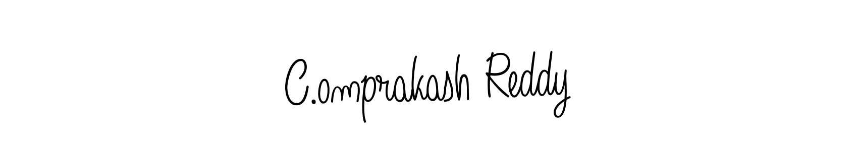Make a beautiful signature design for name C.omprakash Reddy. With this signature (Angelique-Rose-font-FFP) style, you can create a handwritten signature for free. C.omprakash Reddy signature style 5 images and pictures png