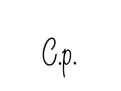 The best way (Angelique-Rose-font-FFP) to make a short signature is to pick only two or three words in your name. The name C.p. include a total of six letters. For converting this name. C.p. signature style 5 images and pictures png