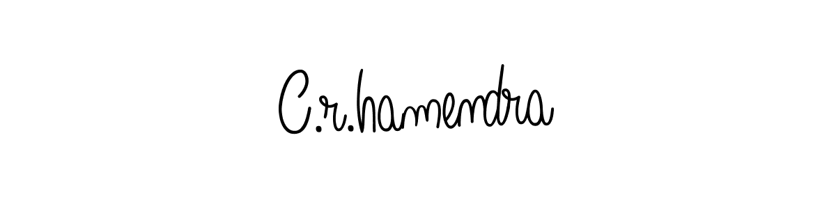 Make a beautiful signature design for name C.r.hamendra. With this signature (Angelique-Rose-font-FFP) style, you can create a handwritten signature for free. C.r.hamendra signature style 5 images and pictures png