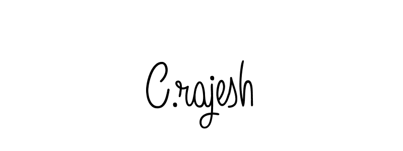 The best way (Angelique-Rose-font-FFP) to make a short signature is to pick only two or three words in your name. The name C.rajesh include a total of six letters. For converting this name. C.rajesh signature style 5 images and pictures png