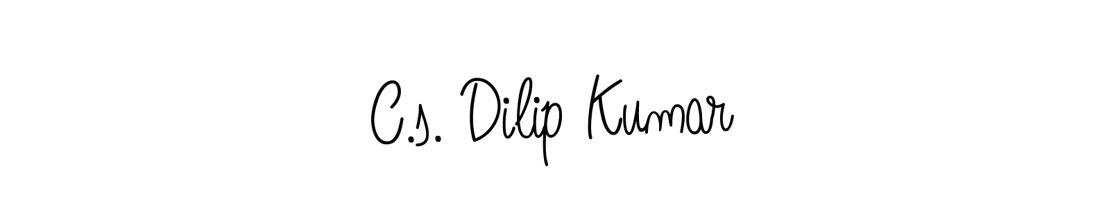 Use a signature maker to create a handwritten signature online. With this signature software, you can design (Angelique-Rose-font-FFP) your own signature for name C.s. Dilip Kumar. C.s. Dilip Kumar signature style 5 images and pictures png