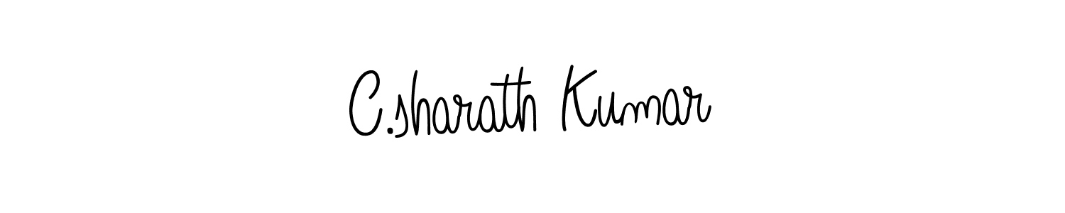 The best way (Angelique-Rose-font-FFP) to make a short signature is to pick only two or three words in your name. The name C.sharath Kumar include a total of six letters. For converting this name. C.sharath Kumar signature style 5 images and pictures png