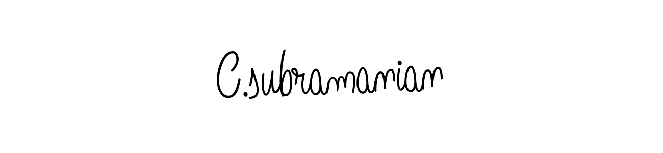 You should practise on your own different ways (Angelique-Rose-font-FFP) to write your name (C.subramanian) in signature. don't let someone else do it for you. C.subramanian signature style 5 images and pictures png