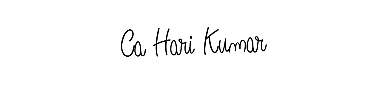 Make a beautiful signature design for name Ca Hari Kumar. With this signature (Angelique-Rose-font-FFP) style, you can create a handwritten signature for free. Ca Hari Kumar signature style 5 images and pictures png