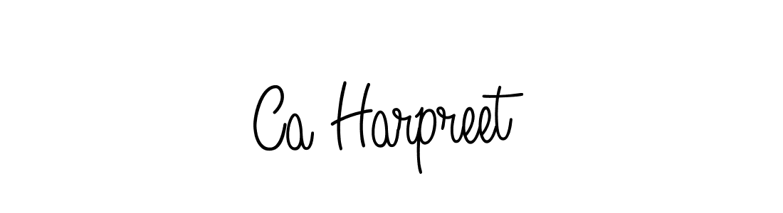 Design your own signature with our free online signature maker. With this signature software, you can create a handwritten (Angelique-Rose-font-FFP) signature for name Ca Harpreet. Ca Harpreet signature style 5 images and pictures png