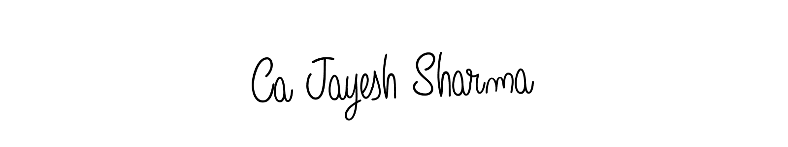The best way (Angelique-Rose-font-FFP) to make a short signature is to pick only two or three words in your name. The name Ca Jayesh Sharma include a total of six letters. For converting this name. Ca Jayesh Sharma signature style 5 images and pictures png