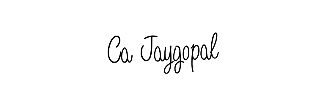 Create a beautiful signature design for name Ca Jaygopal. With this signature (Angelique-Rose-font-FFP) fonts, you can make a handwritten signature for free. Ca Jaygopal signature style 5 images and pictures png