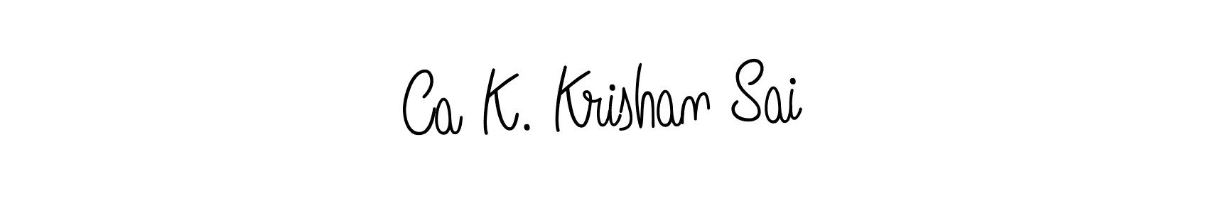 Once you've used our free online signature maker to create your best signature Angelique-Rose-font-FFP style, it's time to enjoy all of the benefits that Ca K. Krishan Sai name signing documents. Ca K. Krishan Sai signature style 5 images and pictures png