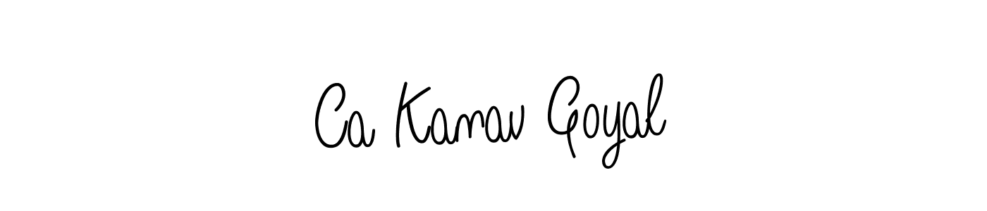 Use a signature maker to create a handwritten signature online. With this signature software, you can design (Angelique-Rose-font-FFP) your own signature for name Ca Kanav Goyal. Ca Kanav Goyal signature style 5 images and pictures png