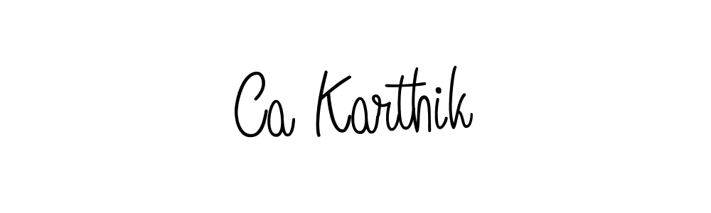 How to make Ca Karthik name signature. Use Angelique-Rose-font-FFP style for creating short signs online. This is the latest handwritten sign. Ca Karthik signature style 5 images and pictures png