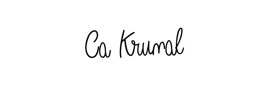 Angelique-Rose-font-FFP is a professional signature style that is perfect for those who want to add a touch of class to their signature. It is also a great choice for those who want to make their signature more unique. Get Ca Krunal name to fancy signature for free. Ca Krunal signature style 5 images and pictures png