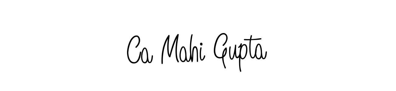 You should practise on your own different ways (Angelique-Rose-font-FFP) to write your name (Ca Mahi Gupta) in signature. don't let someone else do it for you. Ca Mahi Gupta signature style 5 images and pictures png