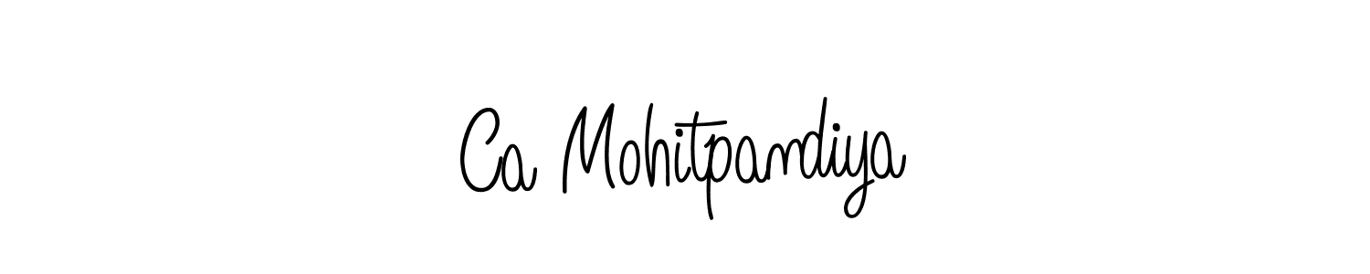 How to make Ca Mohitpandiya name signature. Use Angelique-Rose-font-FFP style for creating short signs online. This is the latest handwritten sign. Ca Mohitpandiya signature style 5 images and pictures png
