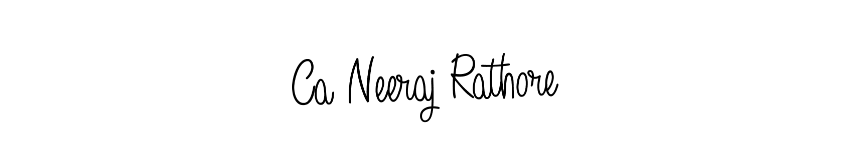 The best way (Angelique-Rose-font-FFP) to make a short signature is to pick only two or three words in your name. The name Ca Neeraj Rathore include a total of six letters. For converting this name. Ca Neeraj Rathore signature style 5 images and pictures png