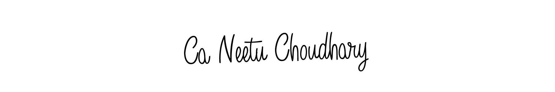 How to make Ca Neetu Choudhary name signature. Use Angelique-Rose-font-FFP style for creating short signs online. This is the latest handwritten sign. Ca Neetu Choudhary signature style 5 images and pictures png