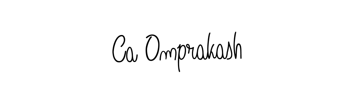 Design your own signature with our free online signature maker. With this signature software, you can create a handwritten (Angelique-Rose-font-FFP) signature for name Ca Omprakash. Ca Omprakash signature style 5 images and pictures png