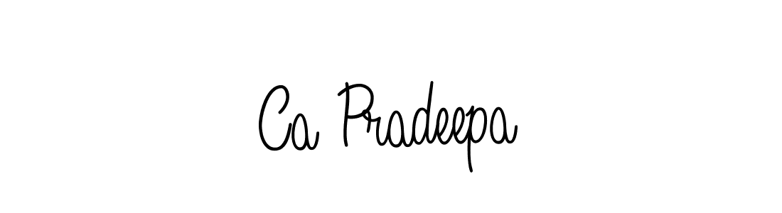 Ca Pradeepa stylish signature style. Best Handwritten Sign (Angelique-Rose-font-FFP) for my name. Handwritten Signature Collection Ideas for my name Ca Pradeepa. Ca Pradeepa signature style 5 images and pictures png