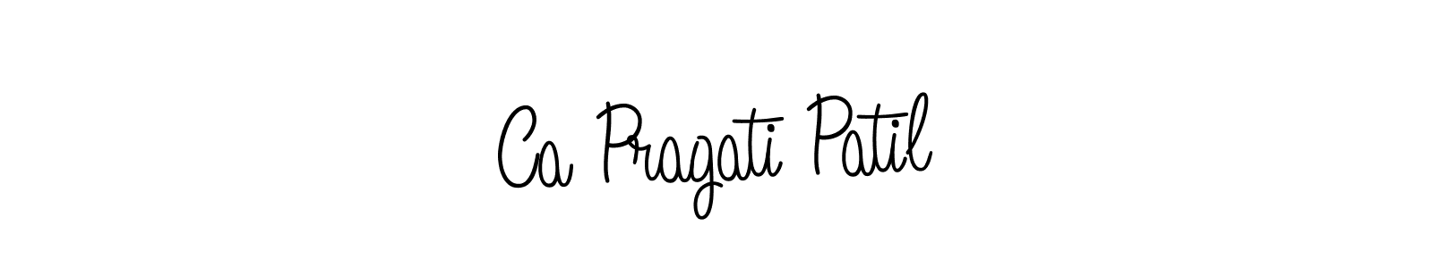 The best way (Angelique-Rose-font-FFP) to make a short signature is to pick only two or three words in your name. The name Ca Pragati Patil include a total of six letters. For converting this name. Ca Pragati Patil signature style 5 images and pictures png