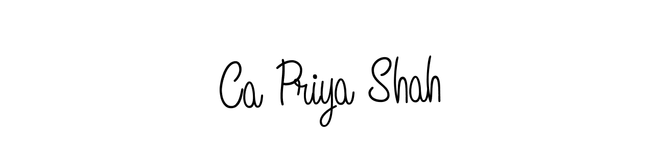 if you are searching for the best signature style for your name Ca Priya Shah. so please give up your signature search. here we have designed multiple signature styles  using Angelique-Rose-font-FFP. Ca Priya Shah signature style 5 images and pictures png