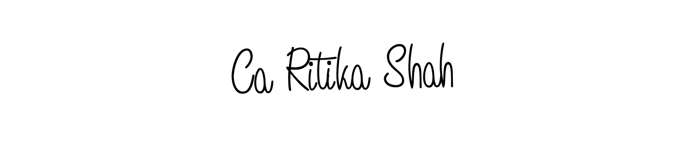 Make a beautiful signature design for name Ca Ritika Shah. With this signature (Angelique-Rose-font-FFP) style, you can create a handwritten signature for free. Ca Ritika Shah signature style 5 images and pictures png