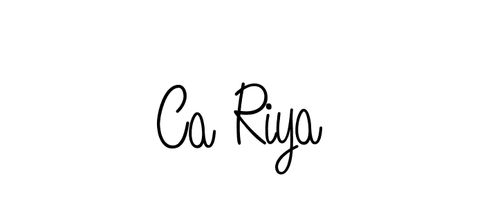 Use a signature maker to create a handwritten signature online. With this signature software, you can design (Angelique-Rose-font-FFP) your own signature for name Ca Riya. Ca Riya signature style 5 images and pictures png