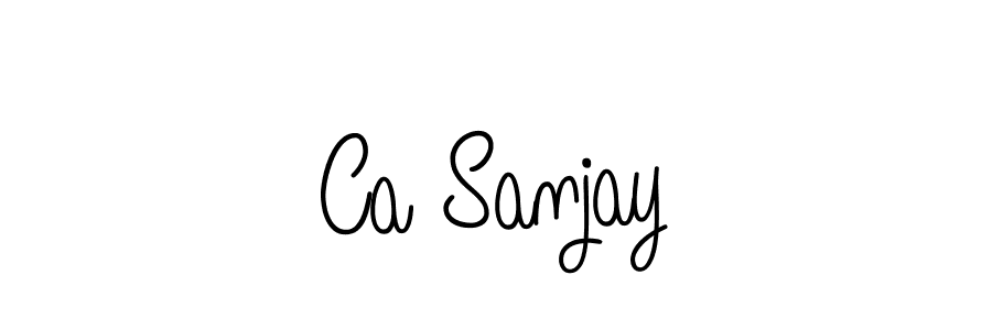 Design your own signature with our free online signature maker. With this signature software, you can create a handwritten (Angelique-Rose-font-FFP) signature for name Ca Sanjay. Ca Sanjay signature style 5 images and pictures png