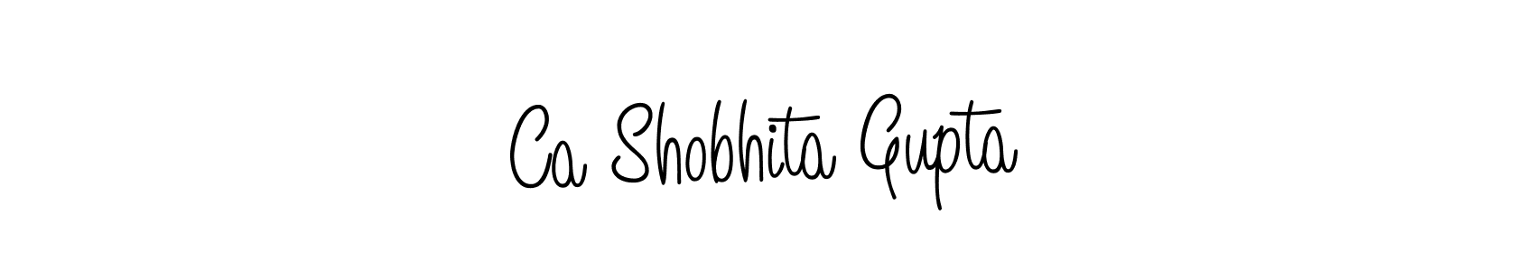 Use a signature maker to create a handwritten signature online. With this signature software, you can design (Angelique-Rose-font-FFP) your own signature for name Ca Shobhita Gupta. Ca Shobhita Gupta signature style 5 images and pictures png