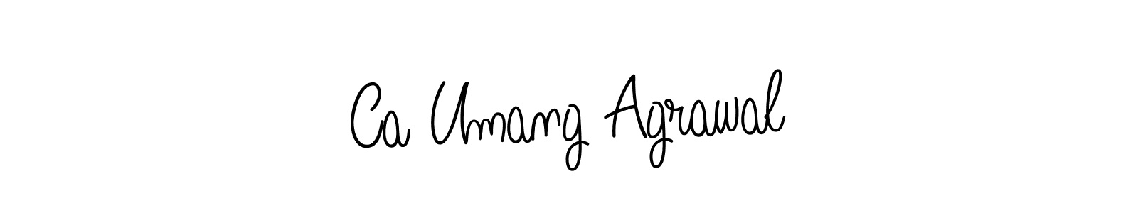 if you are searching for the best signature style for your name Ca Umang Agrawal. so please give up your signature search. here we have designed multiple signature styles  using Angelique-Rose-font-FFP. Ca Umang Agrawal signature style 5 images and pictures png