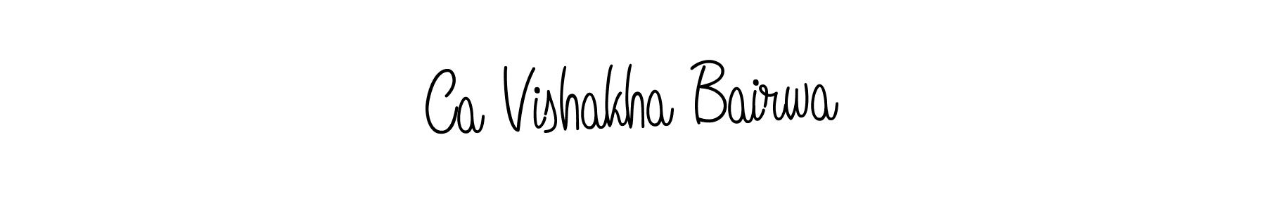 Make a short Ca Vishakha Bairwa signature style. Manage your documents anywhere anytime using Angelique-Rose-font-FFP. Create and add eSignatures, submit forms, share and send files easily. Ca Vishakha Bairwa signature style 5 images and pictures png